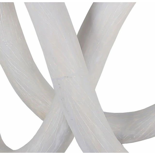 1970s Wooden White Knot Side Table With Glass Top | Chairish