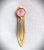 Vintage Art Deco Bookmark, Large Pink Crystal Stone, Four Seed Pearls For Sale In New York - Image 6 of 7