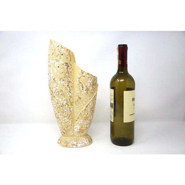 Ceramic Mid-Century Textured Ceramic Vase For Sale - Image 7 of 7