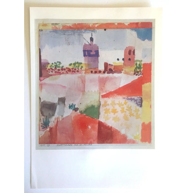 Pink Paul Klee Vintage 1967 Authentic Lithograph Print " Hammamet With Mosque " 1914 For Sale - Image 8 of 10