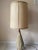 Vintage Mid-Century Modern Quartite and Teak Gold and Cream Colored Leaf Design Table Lamp For Sale - Image 4 of 13