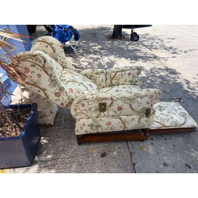 English Antique Foots Patent Reclining Arm Chair Great Portland St London For Sale - Image 3 of 18