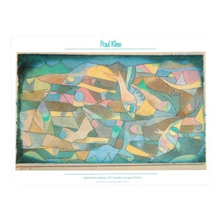 After Paul Klee - "Playing Fish" Vintage Art Print Lithography 1989 80s For Sale