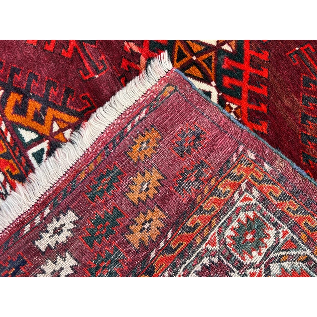 High-Quality Hand-Knotted Turkmen Yomut Wool Area Rug - 4'6" X 6'1" For Sale - Image 14 of 14