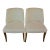 Pair of Bright Chair Maria Side Chairs in Jane Churchill Darwin Cream With Natural Walnut Legs For Sale