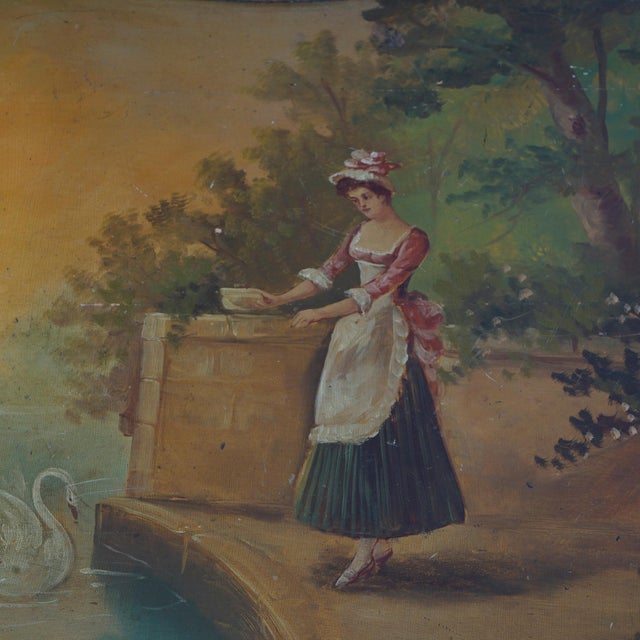 Antique French Vernis Martin Decorated Giltwood Table 19th Century For Sale - Image 6 of 11