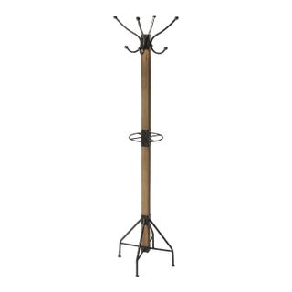 Logan Square Rustic Coat Rack/Tree, Medium Brown For Sale