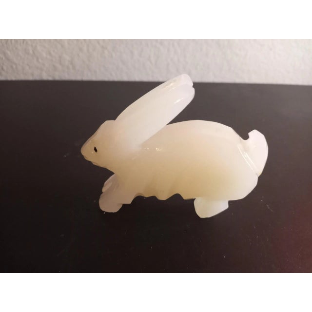 1980s Onyx Bunny Figurine For Sale - Image 4 of 4