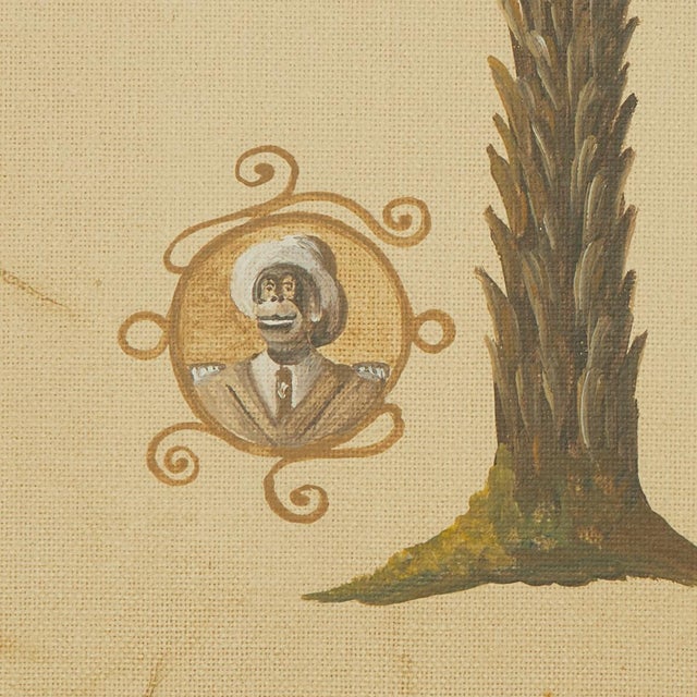 Textile Vitorio Splendore Pair of Vintage Palm Tree Paintings For Sale - Image 7 of 12