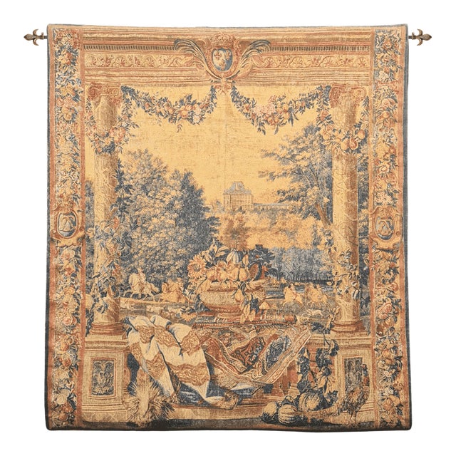 Chateau De Versailles Silkscreen Tapestry - 173 X 147 Cm (5'8" X 4'7" ) - Requires Rod Size 4 For Sale