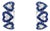 Late 20th Century Pair of 18K White Gold Sapphire Diamond Heart Huggie Earrings Estate For Sale