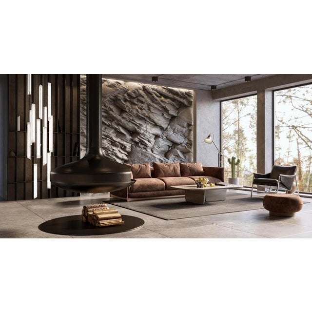 Triangular Tube Pendant Lamp by United Alabaster For Sale - Image 13 of 17