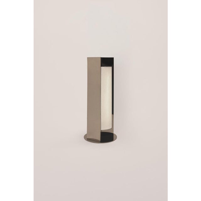 Arrow Stainless Steel Table Lamp with Diffuser by Violaine d'Harcourt For Sale - Image 4 of 6