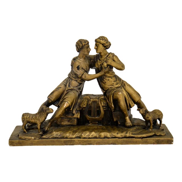 Classical Carved Wood Sculpture, 1890s For Sale