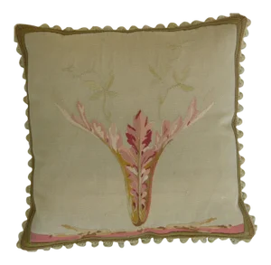 Antique French Aubusson Tapestry Pillow