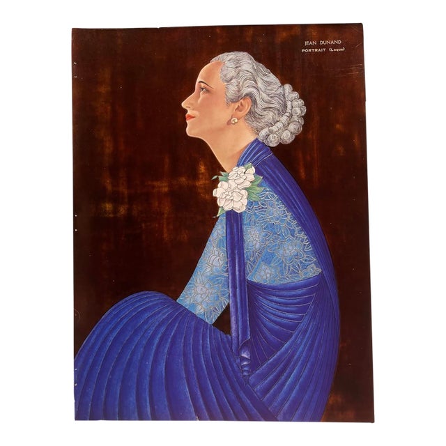 1934 Jean Dunand Portrait Print For Sale