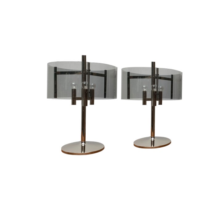Mid-Century Space Age Table Lamps, 1970s, Set of 2 For Sale