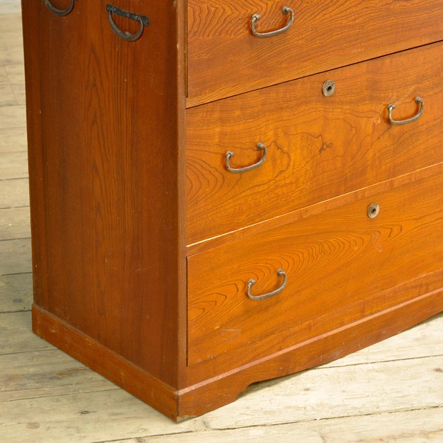 Japanese Tansu Chest of Drawers, 1910s For Sale - Image 9 of 13