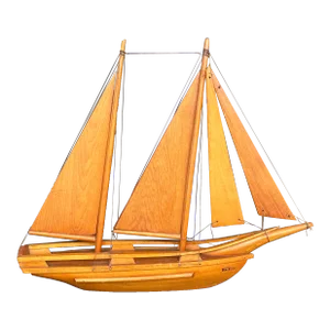 Wooden Nautical Sailboat Masted Ship Model