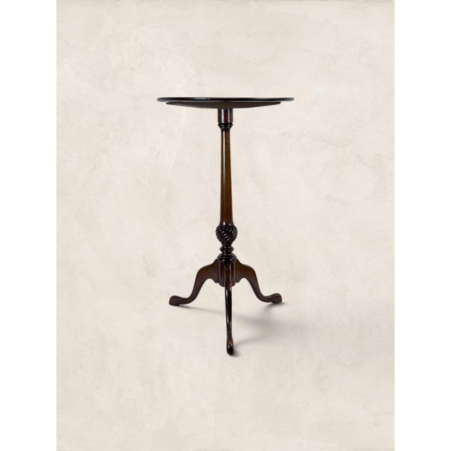 Wood Early 19th Century Antique English Mahogany Tripod Occasional Table For Sale - Image 7 of 9