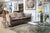 A custom made Schnadig Furniture Co tub-style sofa. This wonderfully unique sofa features an eclectic set of materials,...