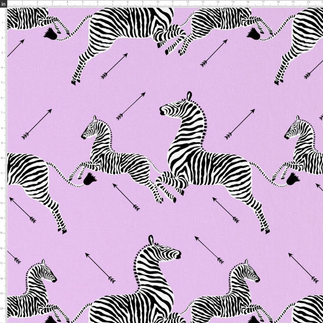 Traditional Red from Scalamandre crafted by Cloth & Company Hudson Twin Headboard, Purple Animal Print For Sale - Image 3 of 7