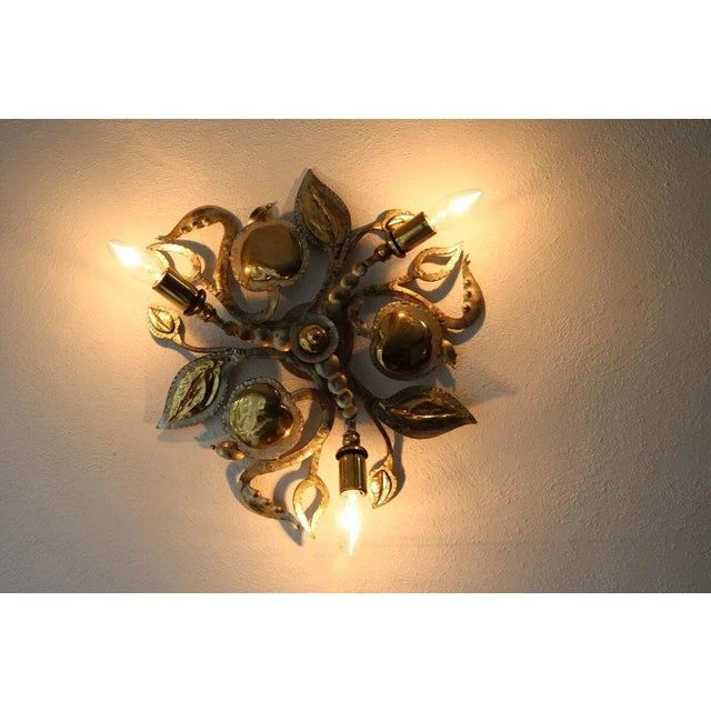 Discover Hollywood Regency Wall Lamp Made by Möller Brass Brass Up to 250V (Europe/UK Standard).The wiring of this item...