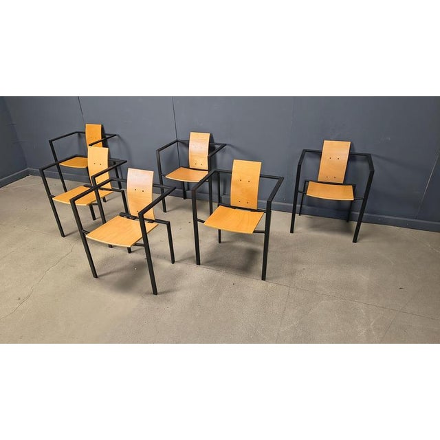 Postmodern Dining Chairs by Karl Friedrich Förster for KFF, 1980s, Set of 6 For Sale - Image 10 of 15