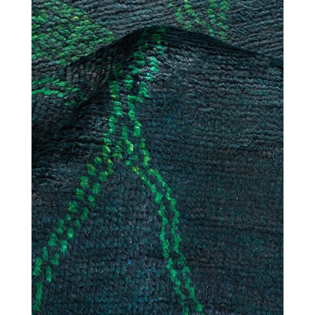 Textile Moroccan Hand-Knotted Area Rug - Black, 3' 3" x 5' 0" For Sale - Image 7 of 8