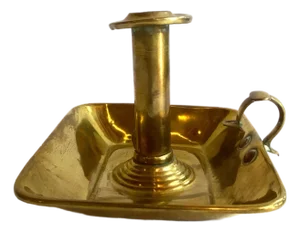 English Regency Brass Ejector Candle Chamberstick