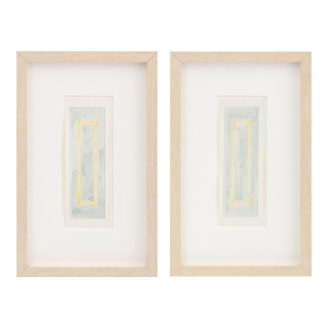 Joseph L. Gardella Minimalist Watercolors, Pair For Sale