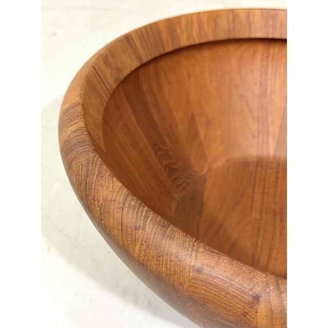 Brown Large Teak Bowl by Richard Nissen, Denmark, 1960s For Sale - Image 8 of 11