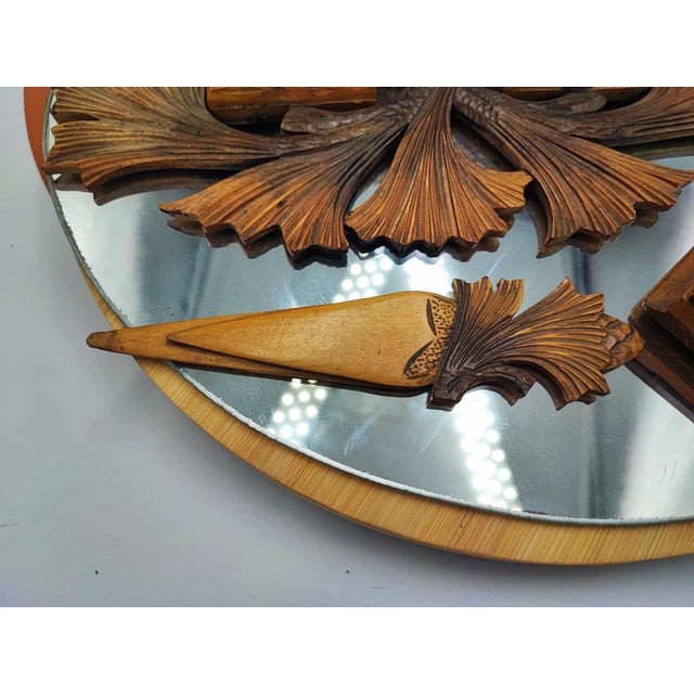 Brown Vintage Art Deco Carved Hutsul Wooden Inkwell, 1920s, Set of 3 For Sale - Image 8 of 13