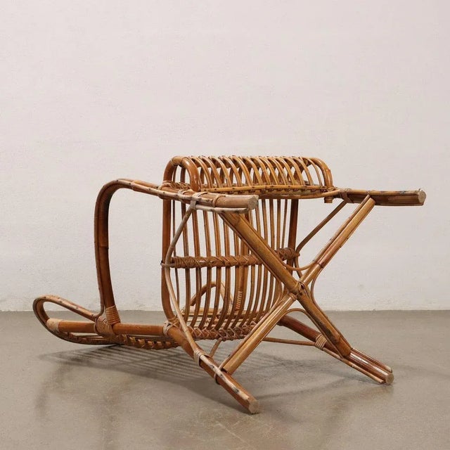 Bamboo Armchair, 1980s For Sale - Image 9 of 10