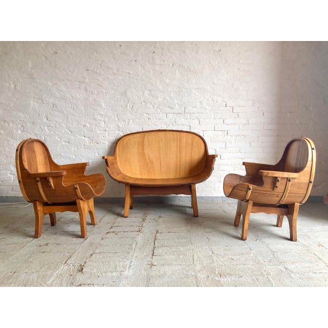 Country Style Armchairs and Sofa, Italy, 1960s, Set of 3 For Sale - Image 17 of 17