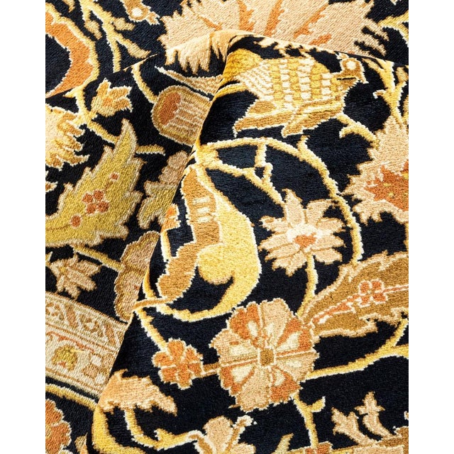 Textile Mogul, One-of-a-Kind Hand-Knotted Area Rug in Black, 5' 10" x 9' 1" For Sale - Image 7 of 8