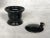 1930s Vintage Black Glass Apothecary Jar With Lid For Sale - Image 5 of 12