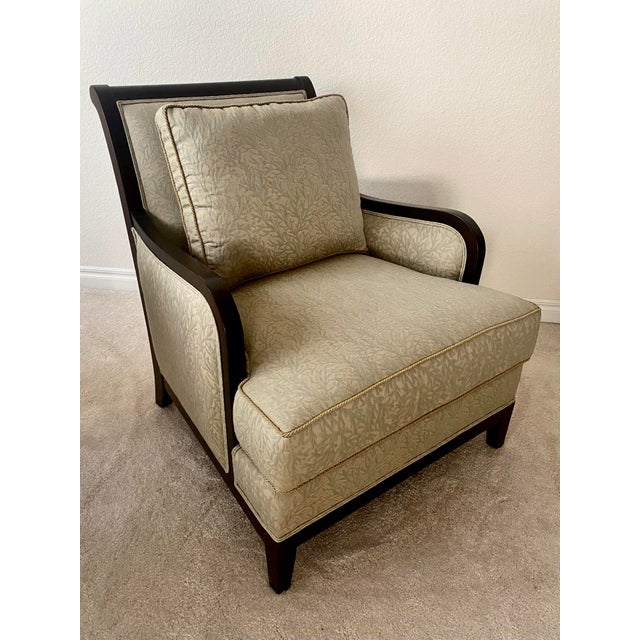 Ethan Allen Vintage Neoclassical Upholstred Accent Chair Mint Condition For Sale - Image 16 of 16