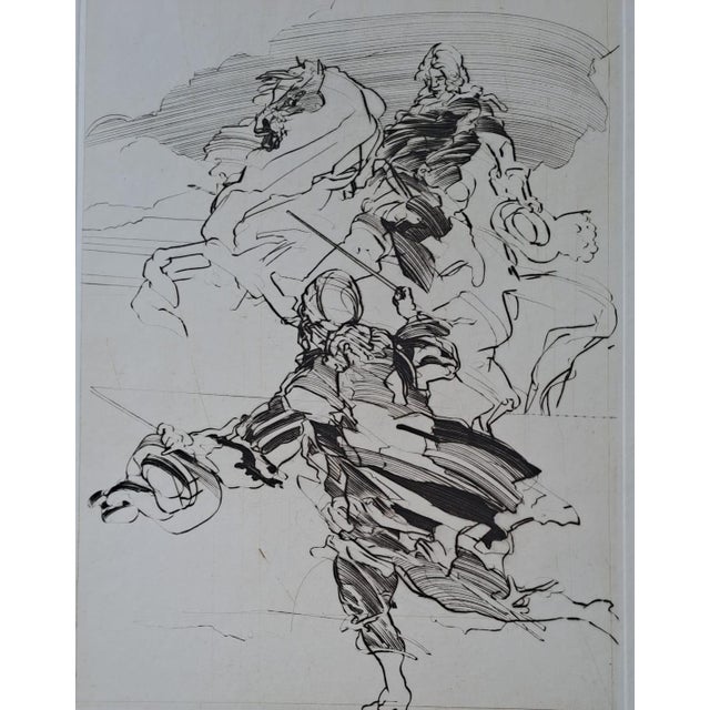 Claude Weisbuch (1927-2014) The rider Engraving Signed and numbered in pencil by the artist Limited edition of 200 copies,...
