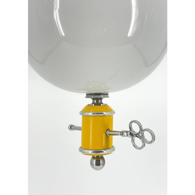 Oblong Pendant Lamp in Metal and Glass, Italy, 1970s For Sale - Image 10 of 16
