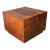 Mid Century Burl Cube Table by Milo Baughman For Sale
