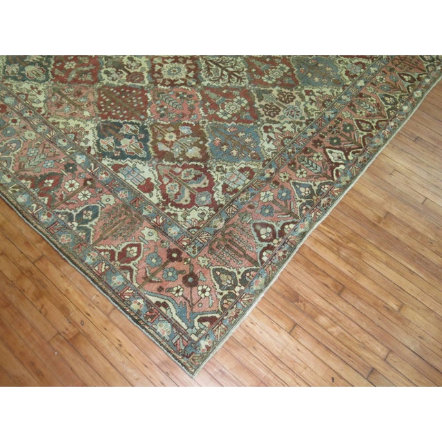 Antique Zabihi Collection Square Persian Bakhtiari Rug - 10'3" x 10'4" For Sale - Image 4 of 9