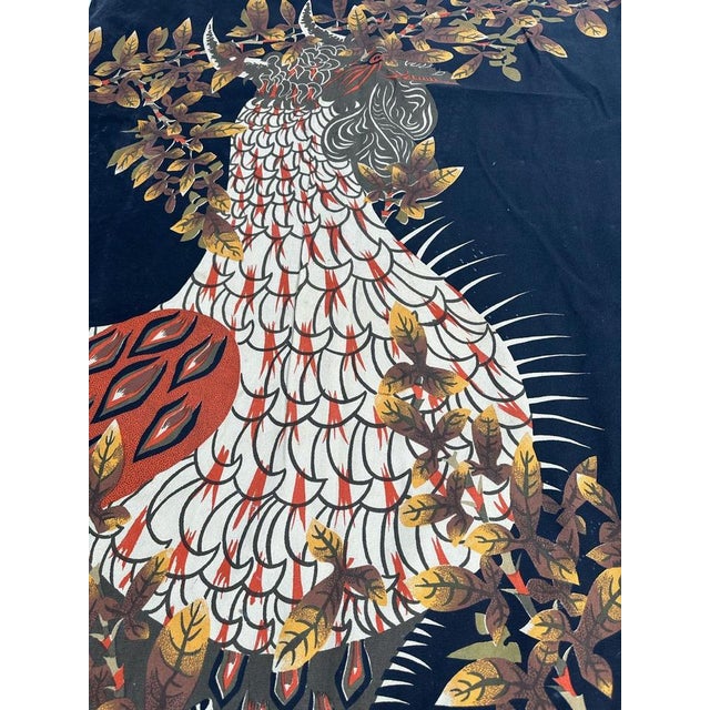 French Hand Printed Rooster Tapestry by Lurçat For Sale - Image 10 of 14