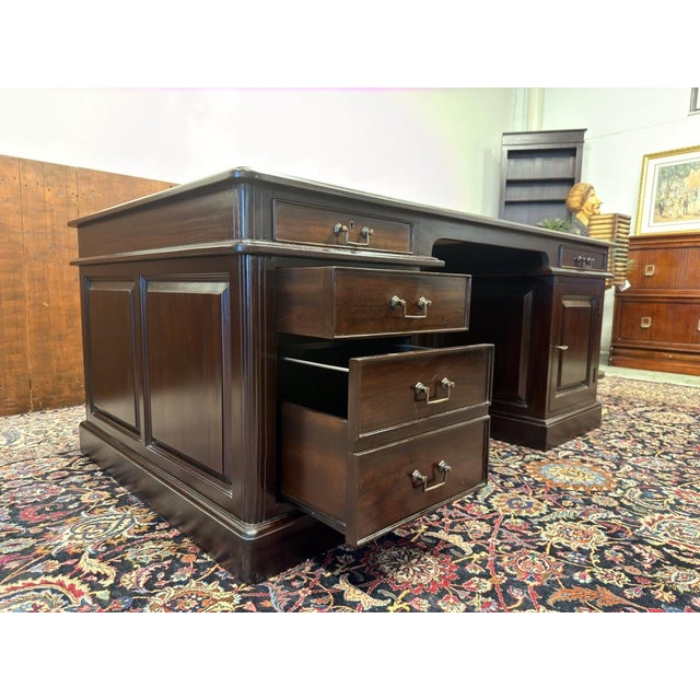 Large English Partner Desk For Sale - Image 13 of 18