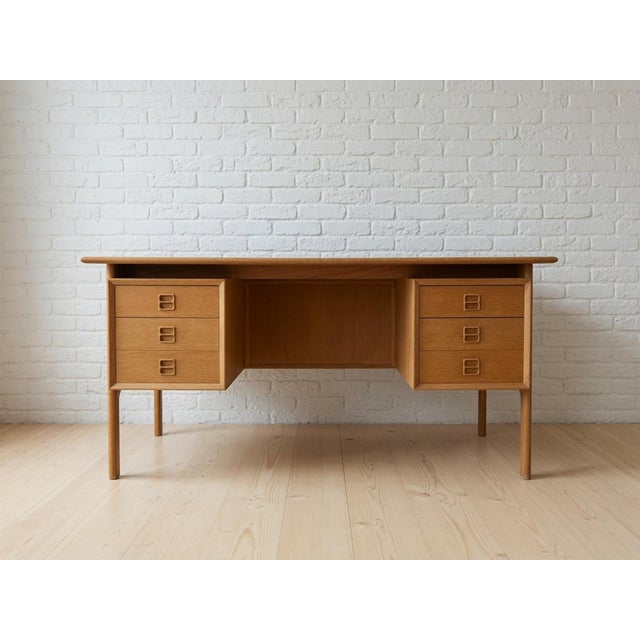 Oak Executive Desk by Arne Vodder for Brouer Møbelfabrik, Denmark, 1960s For Sale - Image 17 of 17