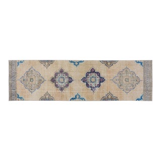 Vintage Turkish Anatolian Knotted Wool Rug, 2'10''x10'1'' For Sale