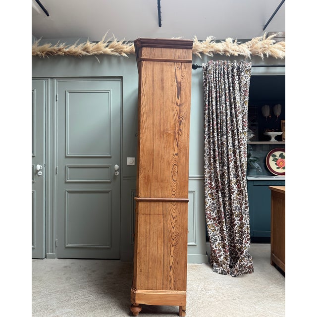 Antique Louis Philippe Wardrobe in Pine For Sale - Image 6 of 18