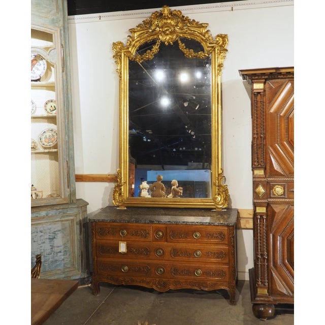 A Grand Antique French Napoleon III Gold Leafed Mirror, Circa 1860 For Sale - Image 17 of 18