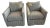 Pair of Accent Swival Chairs With Washable Slip Covers For Sale