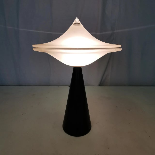 Black Alien Table Lamp by Luciano Cesaro, 1980 For Sale - Image 8 of 11
